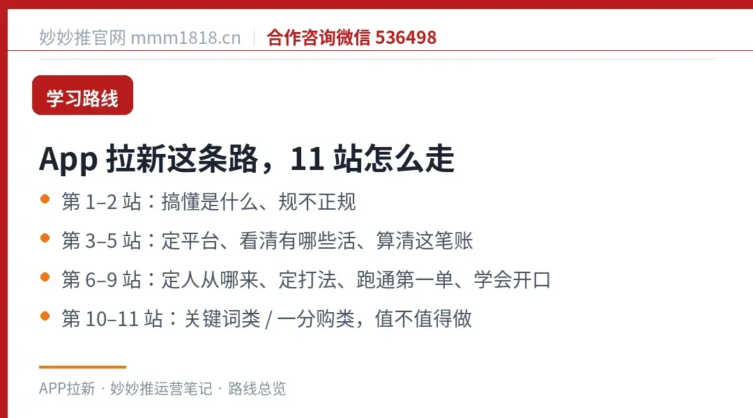 App 拉新学习路线的 11 站导航