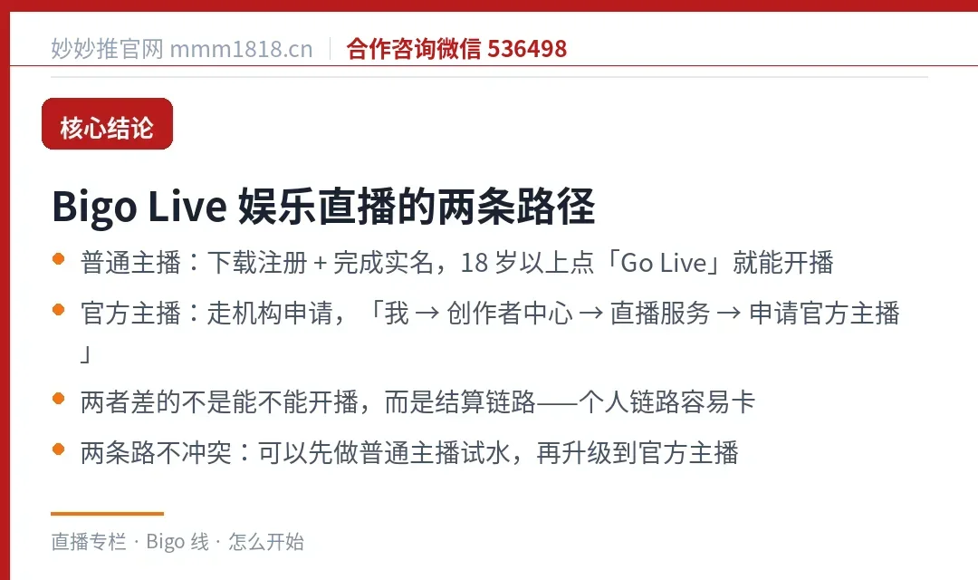 Bigo Live 娱乐直播的两条路径