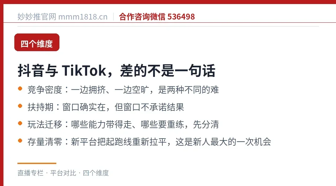抖音与TikTok的四个差异维度