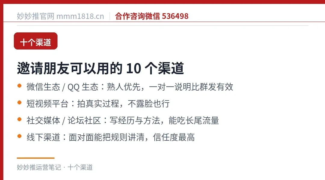 邀请朋友的渠道分布