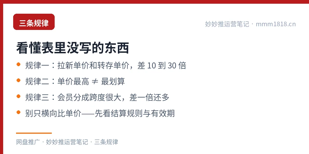 项目对照表背后的三条规律