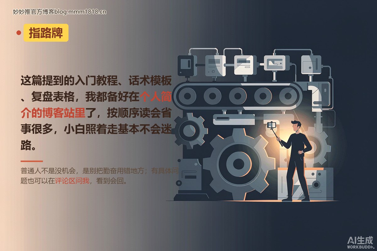 结尾指路牌卡：全套教程资料备好在博客站