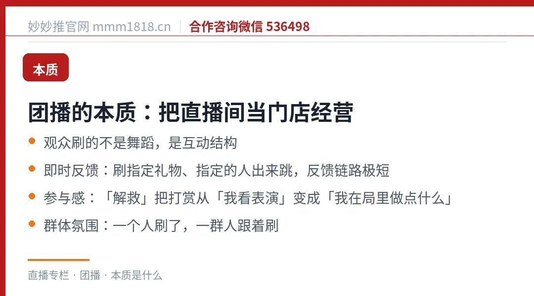团播的三层互动结构