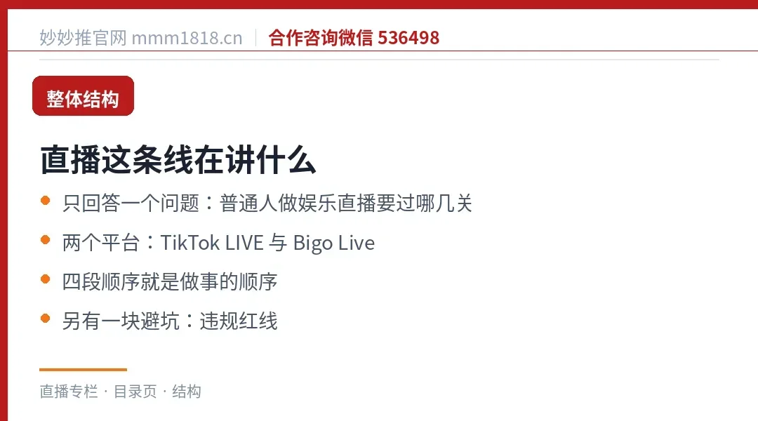 直播这条线的整体结构
