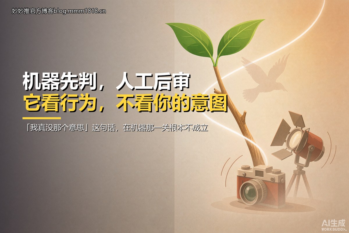 观点卡:机器先判特征,人工再审内容