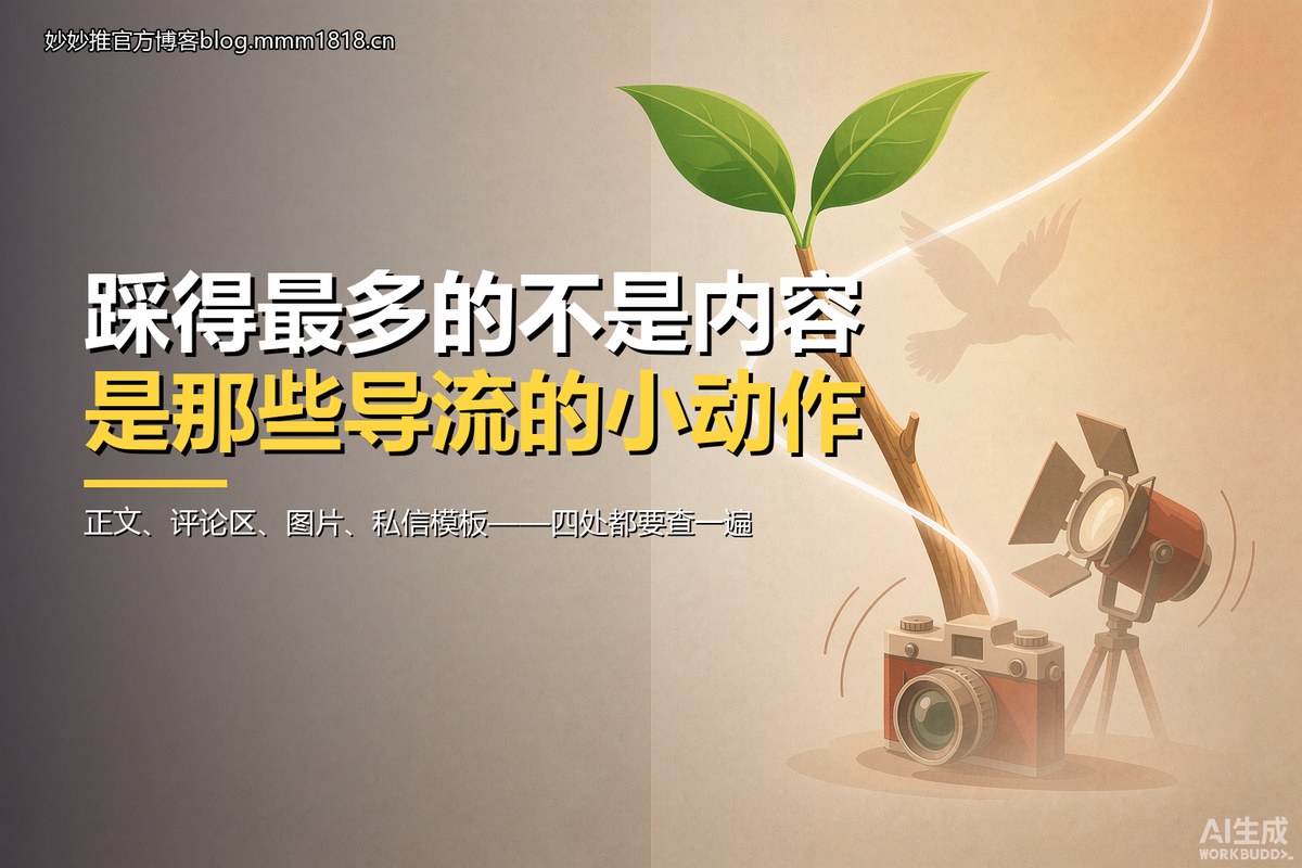 观点卡:导流是最容易踩也最容易忽视的一条