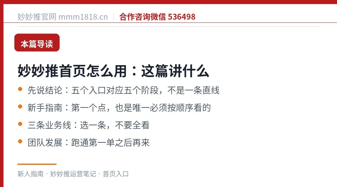 妙妙推首页入口这篇的导读与结构