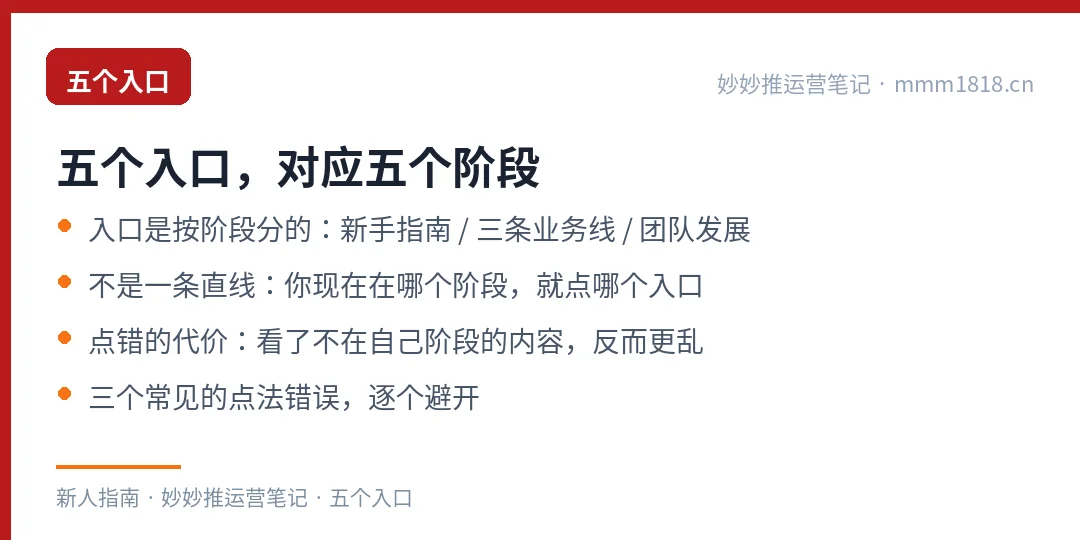 首页五个入口的对应阶段