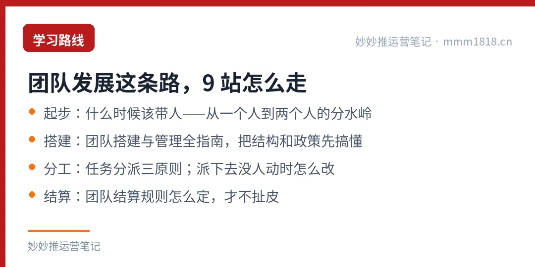 团队发展学习路线的导航