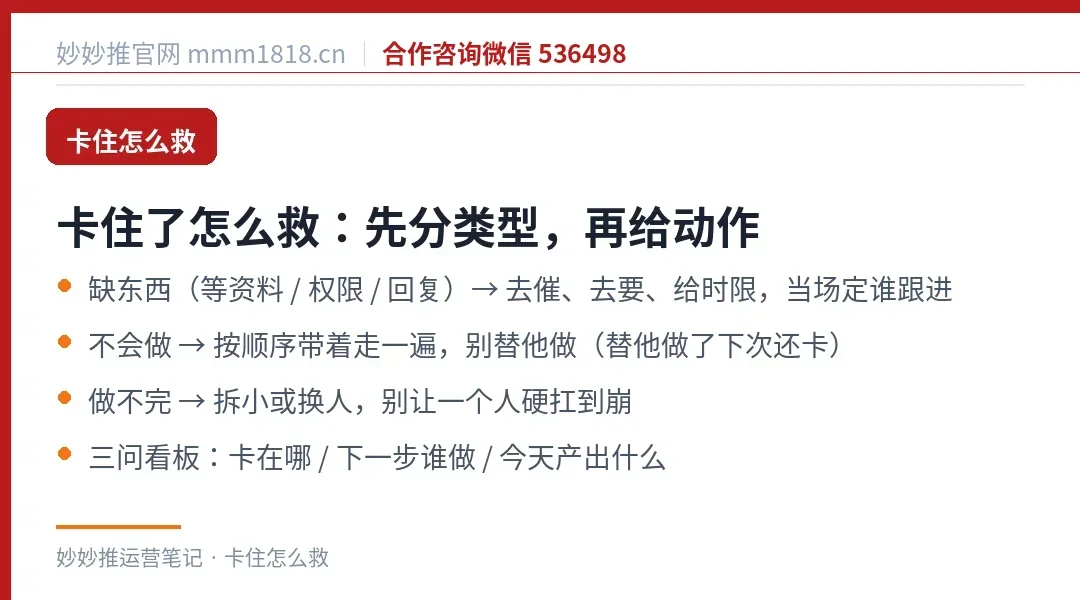 任务卡住时的三类处置