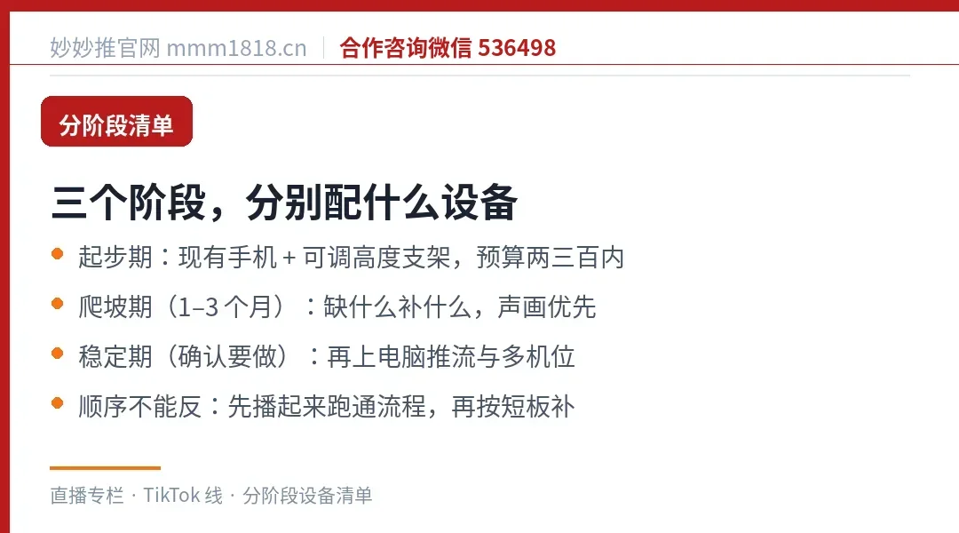 分阶段设备清单