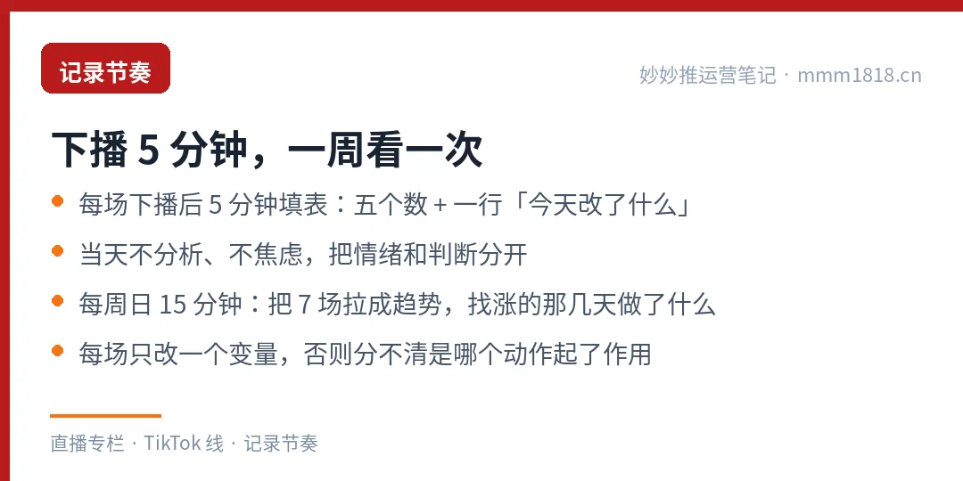 数据记录与复盘的节奏
