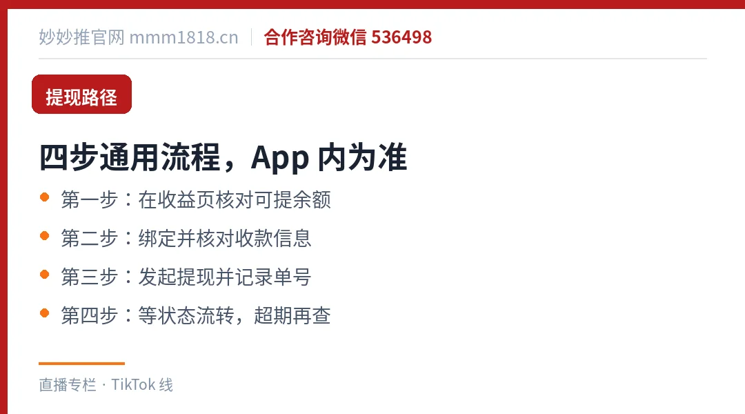 四步提现路径