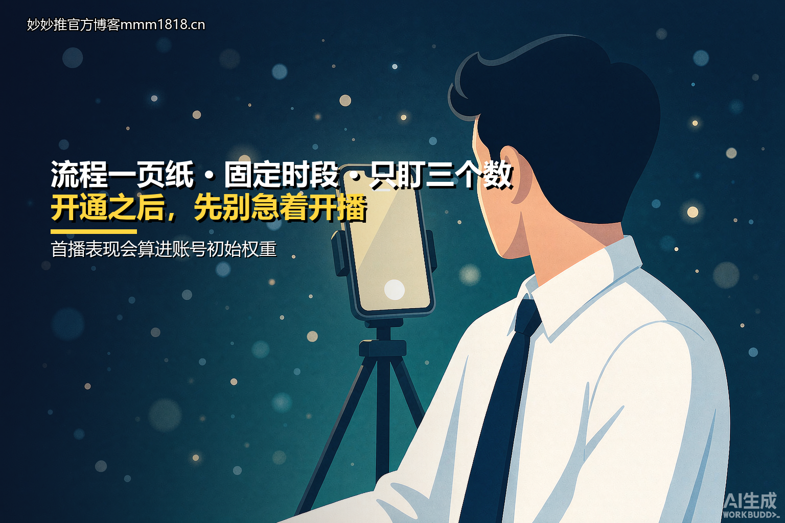 首播前的三项准备