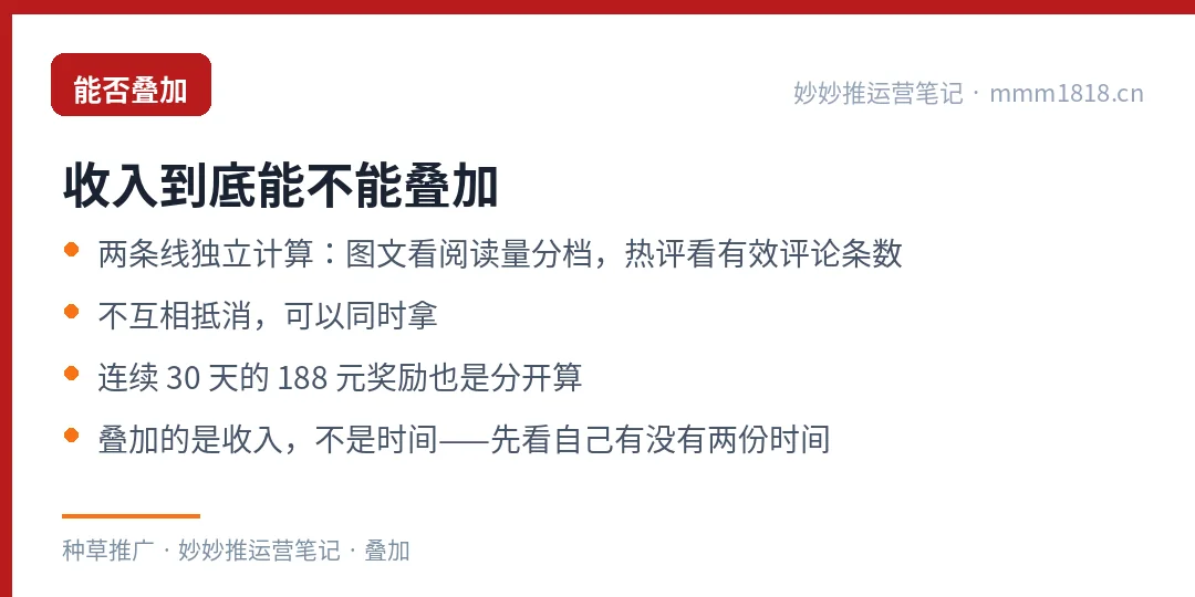 两条线的收入能否叠加