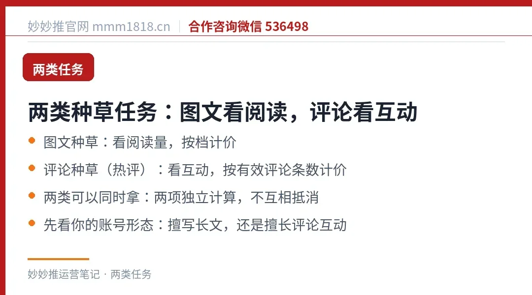 图文与评论两类任务的差别