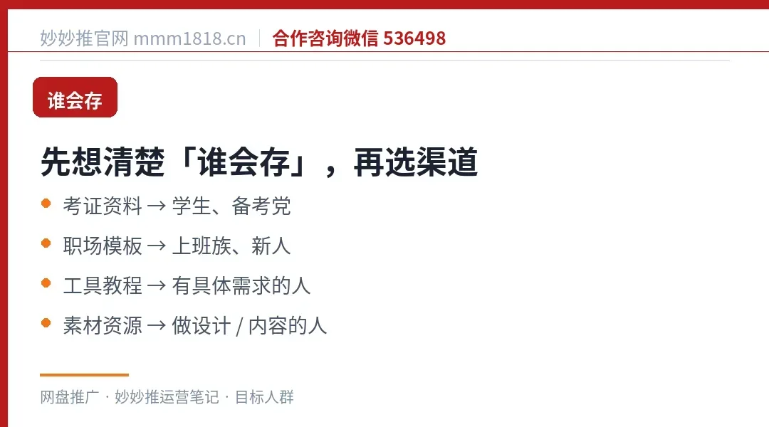 资源与目标人群的对应关系