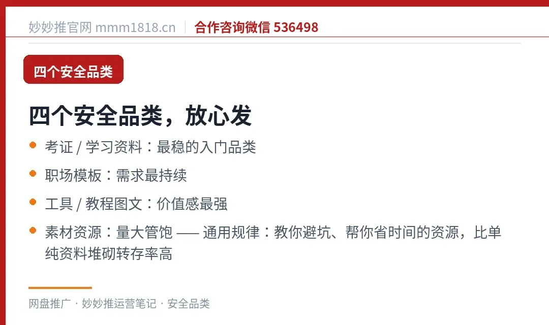 网盘拉新的四个安全品类