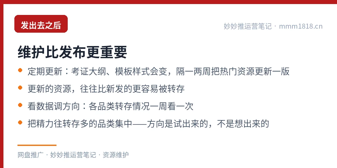 资源发出去之后的维护动作