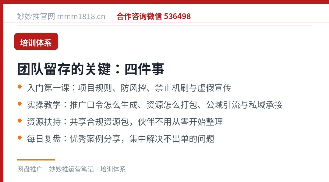 团队培训体系的四块内容